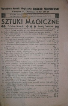 /Cennik/ Sztuki Magiczne, lata 30-te